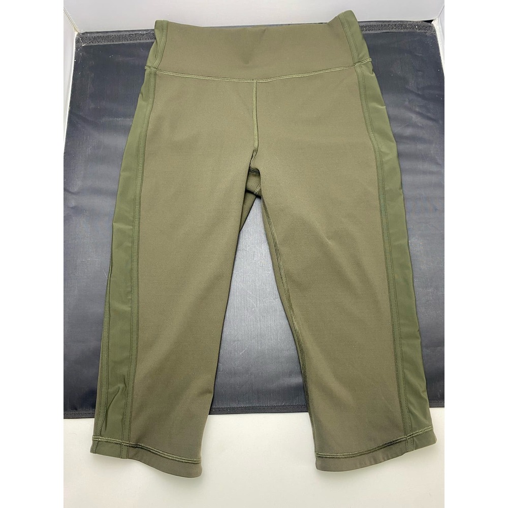 Lululemon Women’s Wunder Under HR Crop 21” Size 8 Dark Olive Fitness Clothes